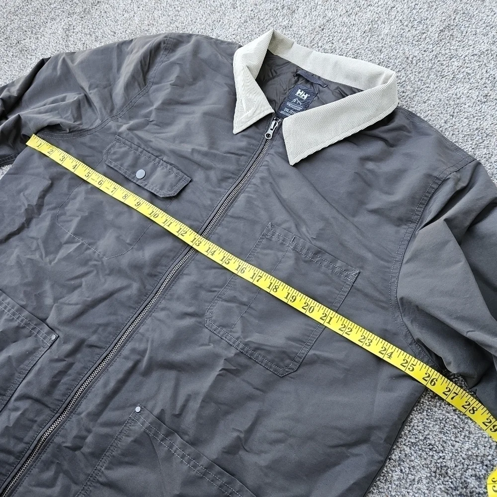 Helly Hansen Meyer Insulated Jacket Gray Green Zip Up Coat Men's Size XXL 2XL